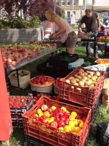 Produce at farmers market.