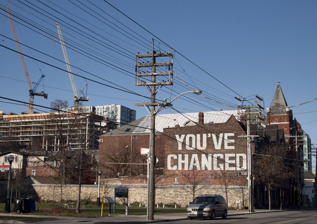 You've changed text on old building.