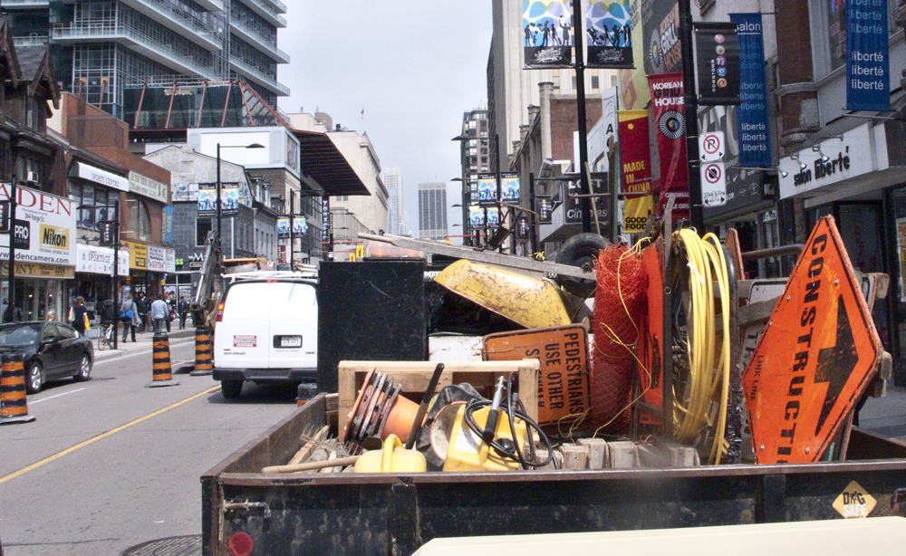 Traffic chaos from construction.