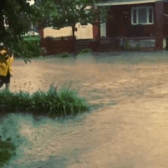 Flood waters on Winona Dr.