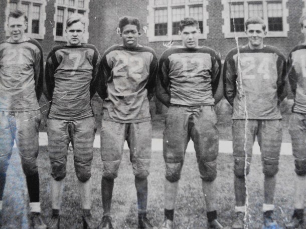 Football team at Vaughan Road Collegiate in Toronto.