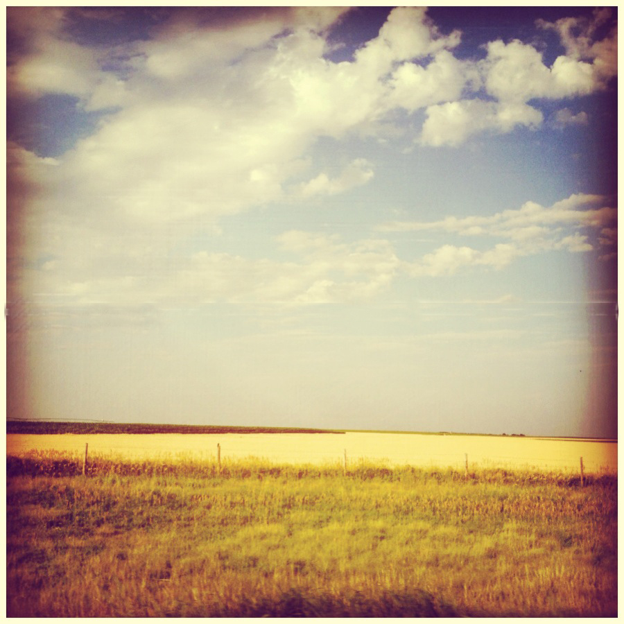 Driving through Kansas.