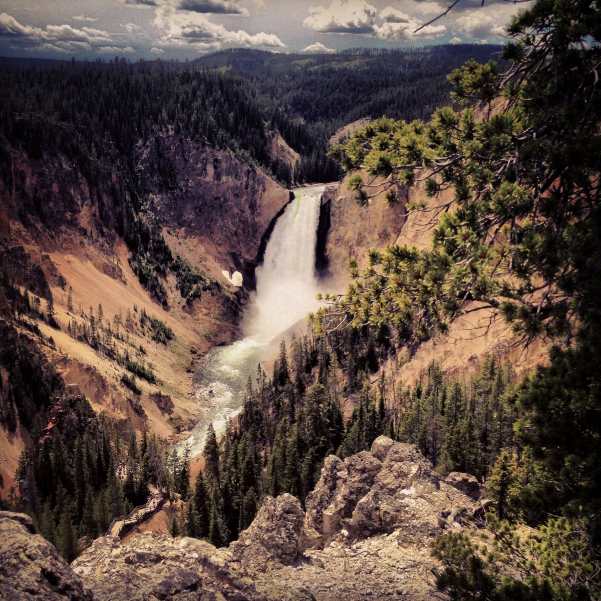 Yellowstone waterfall.
