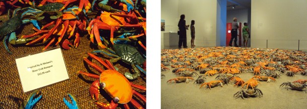 Ai WeiWei river crabs and AGO shop crabs.