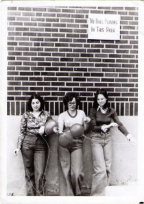 Girls in schoolyard