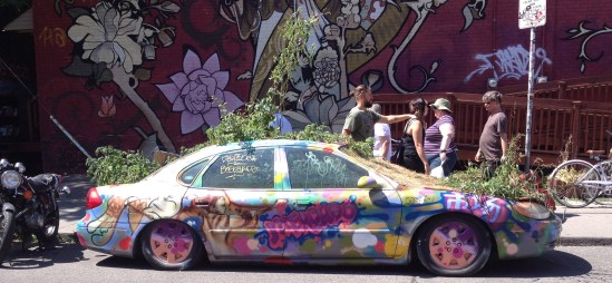Garden car in Kensington market.