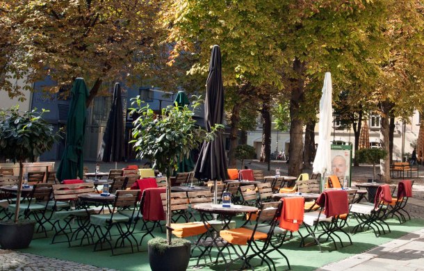 Outdoor cafe in Vienna.