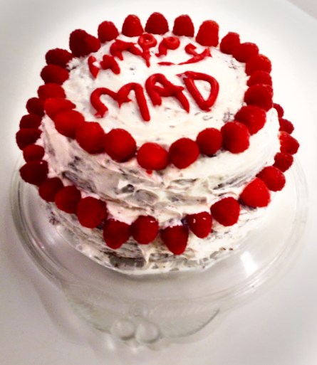 Wonky birthday cake.