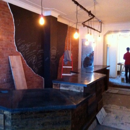 Construction almost complete at Boxcar Social.