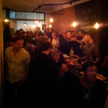 Party before opening at Boxcar Social.