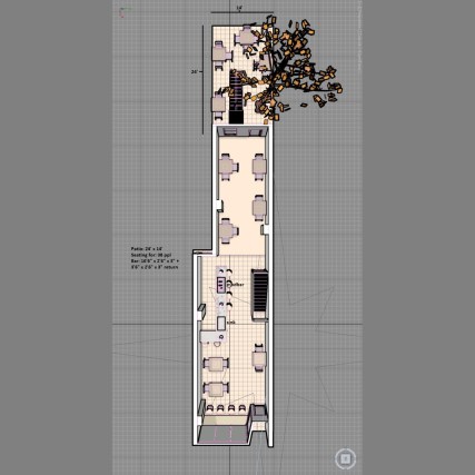 Floorplan for Boxcar Social.