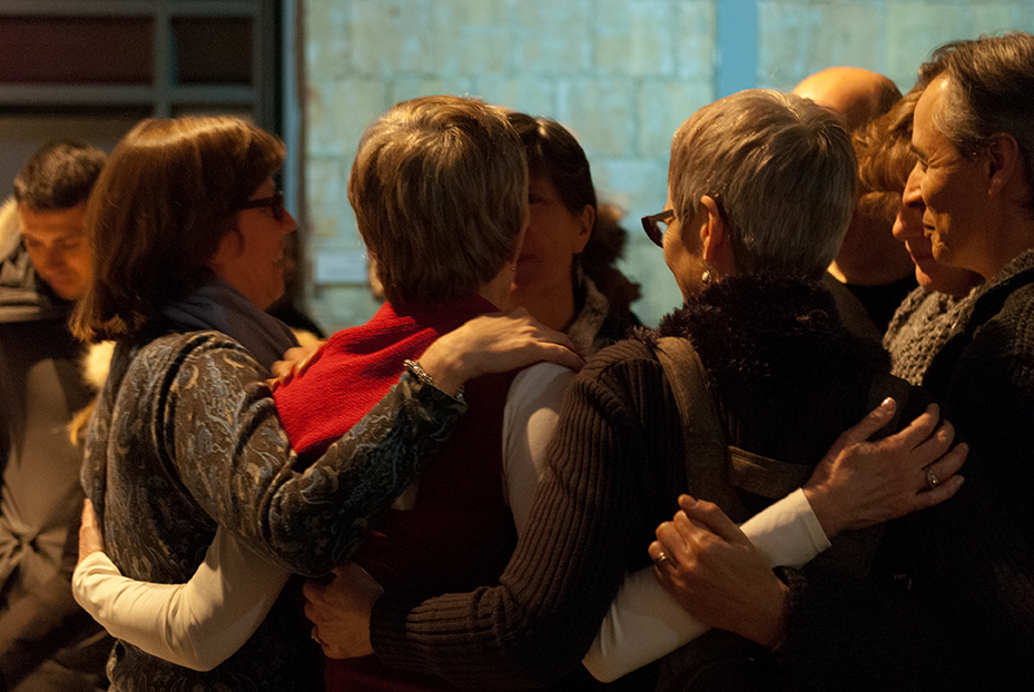 At gallery renaming ceremony in Wychwood barns.