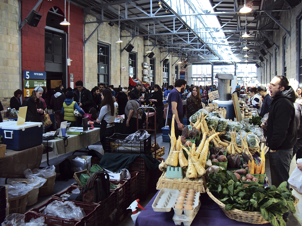 Wychwood Barns farmers' market.