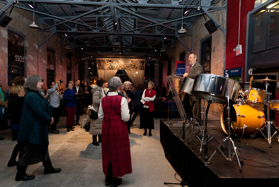 Joe Mihevc speaking at renaming ceremony of Wychwood community gallery.