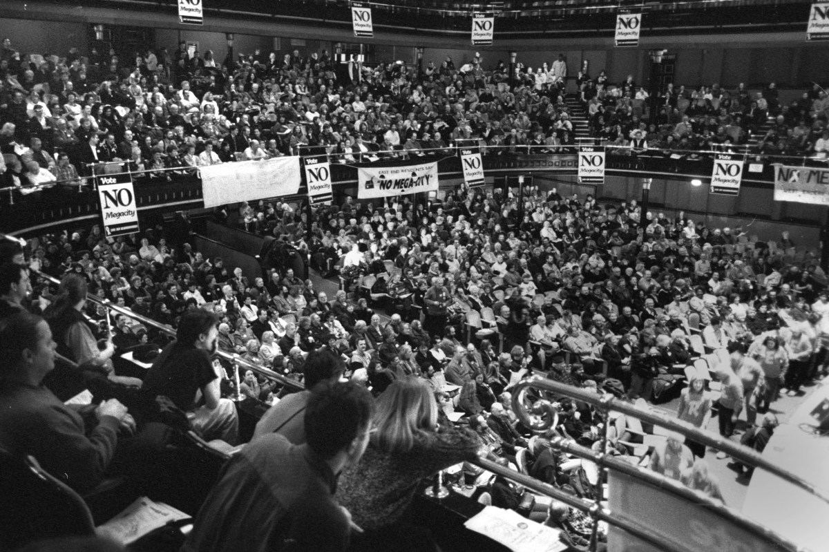 Massey Hall rally against the megacity.