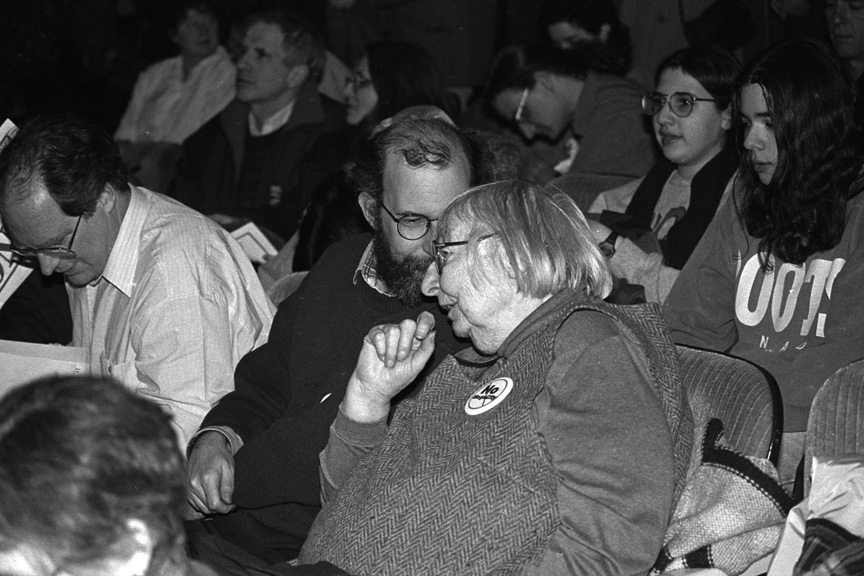 Jane Jacobs at No Megacity rally.
