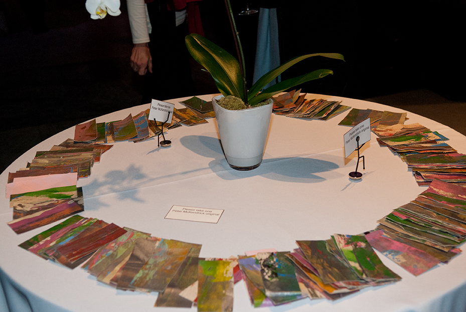 Handouts of Peter MacKendrick's show at Wychwood community gallery.