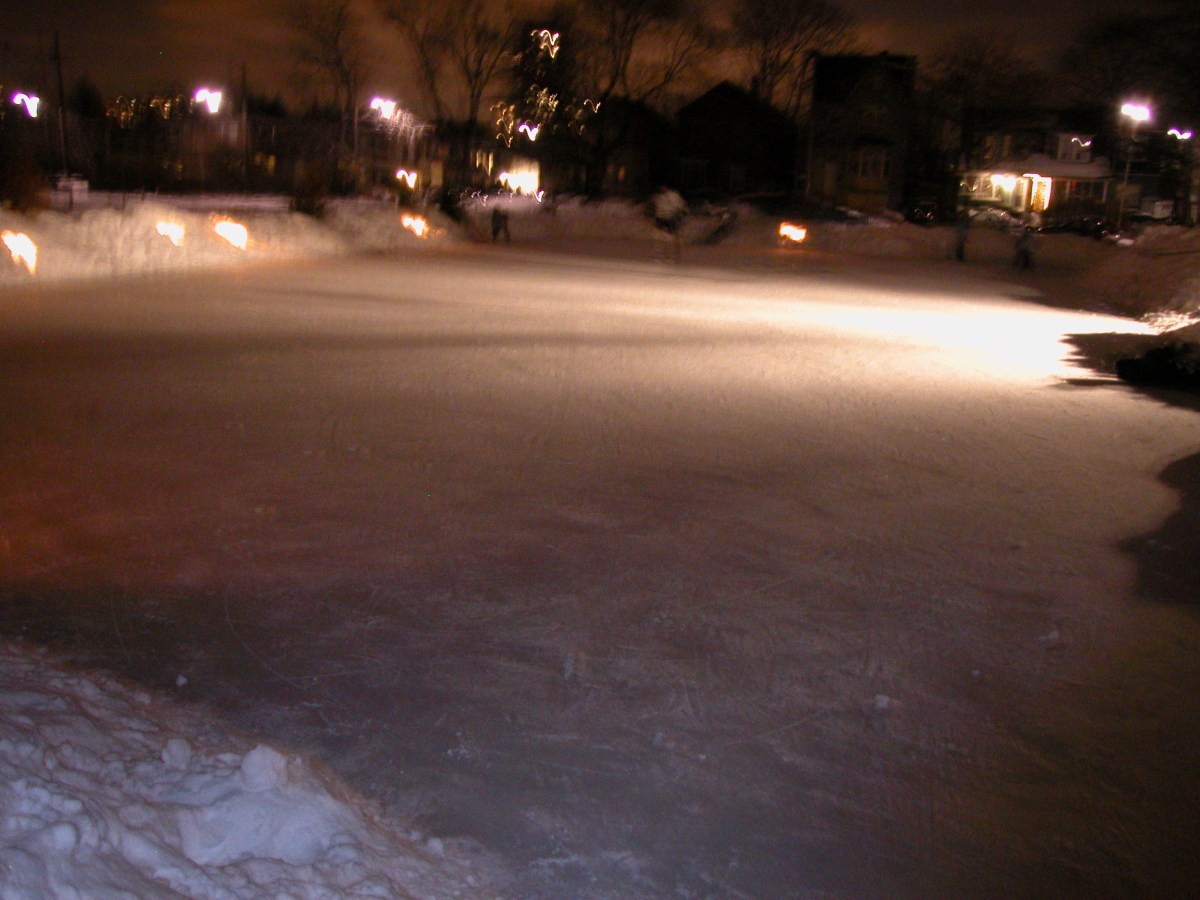 Night rink.