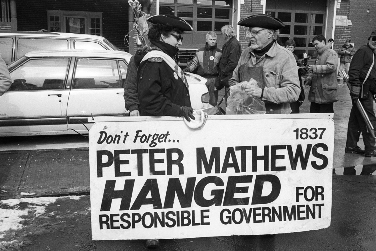 Peter Matthews sign at No Megacity march.