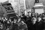 Demonstration against the megacity at Queen's Park.