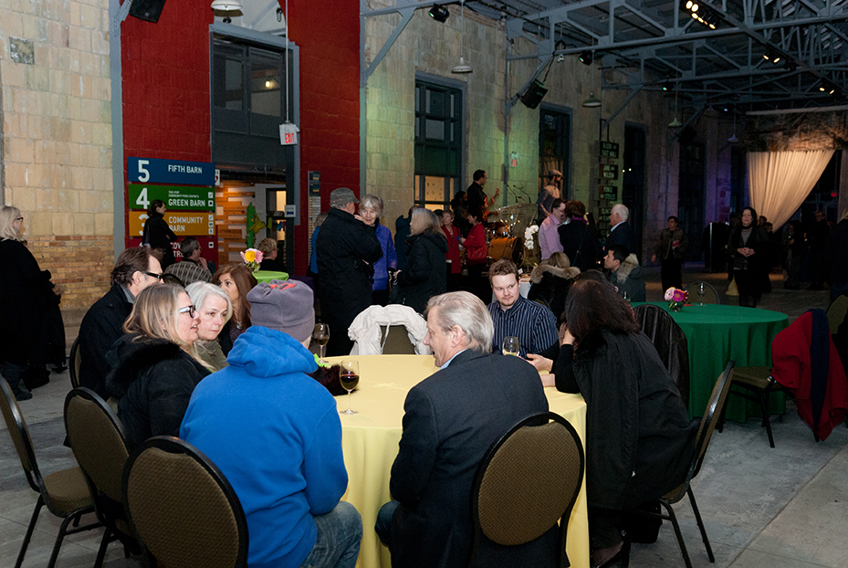 People attending renaming ceremony of Wychwood Community Gallery.