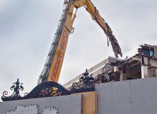 Building deconstruction at University of Toronto.
