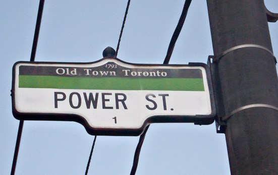 Power St. street sign.
