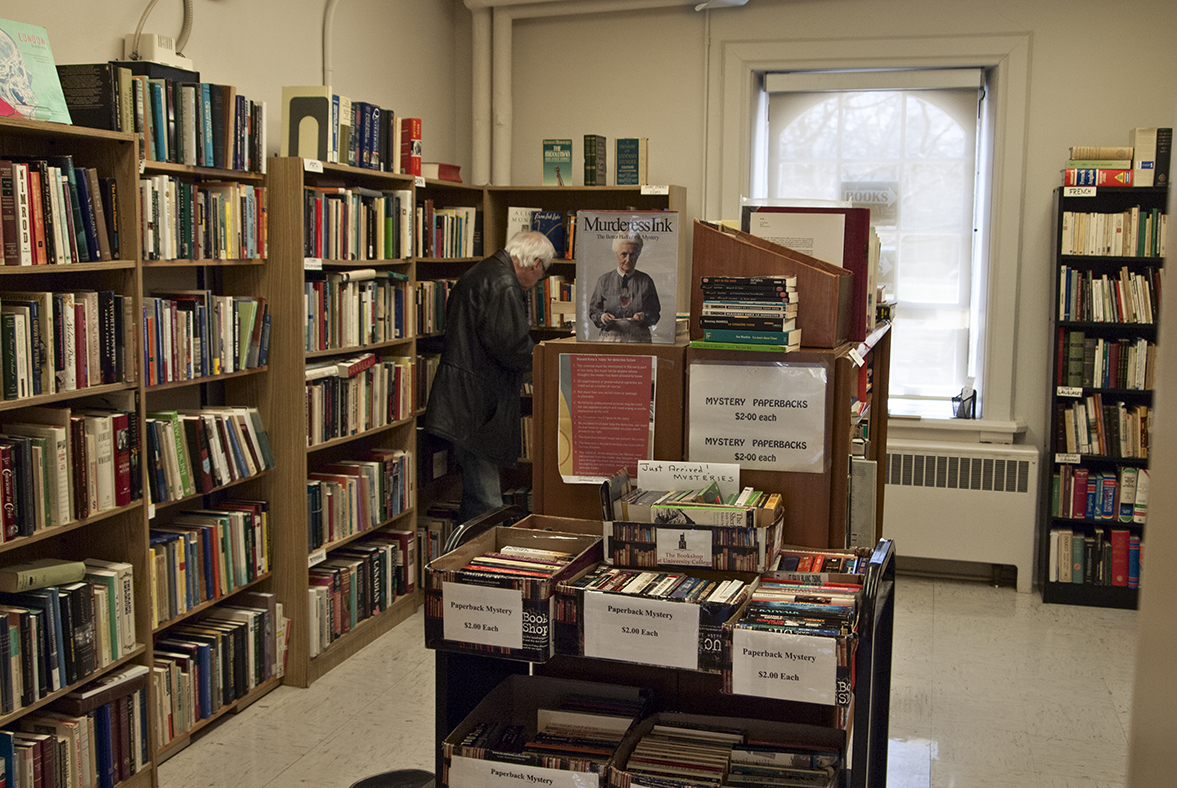 Robert book browsing.