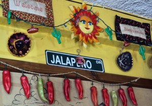 Jalapeño wall display.