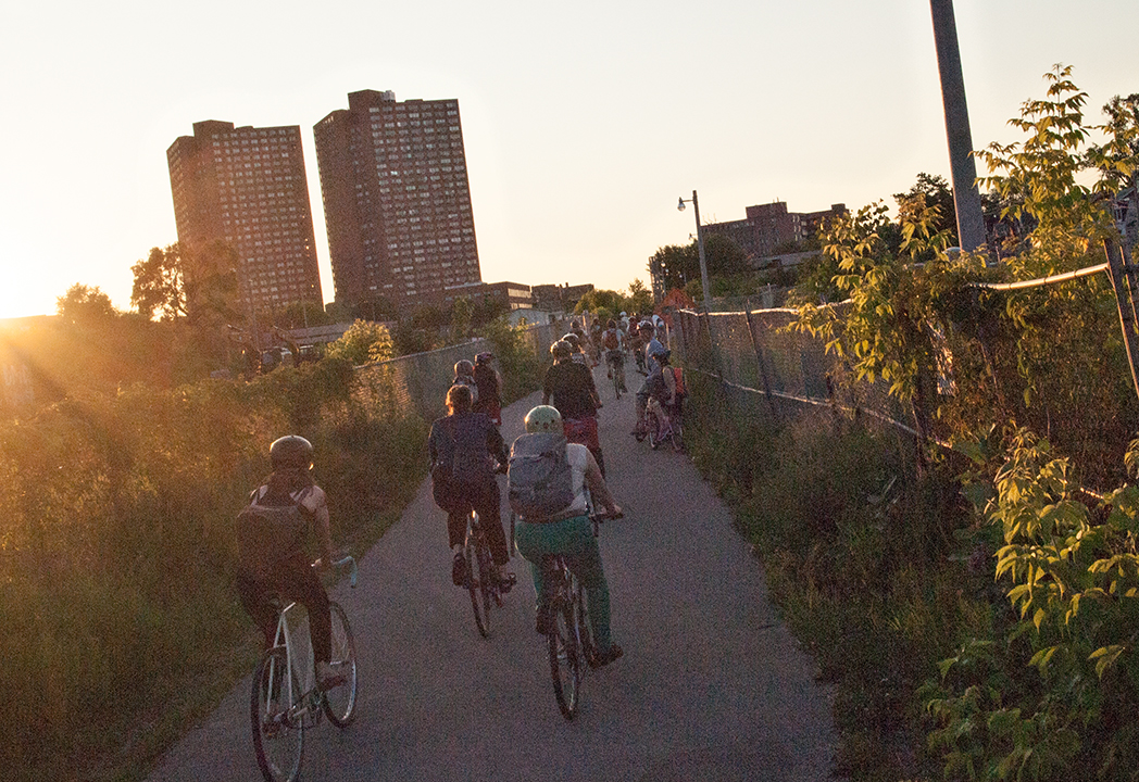 Riding the Railtrail.
