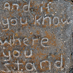 And if you know where you stand.