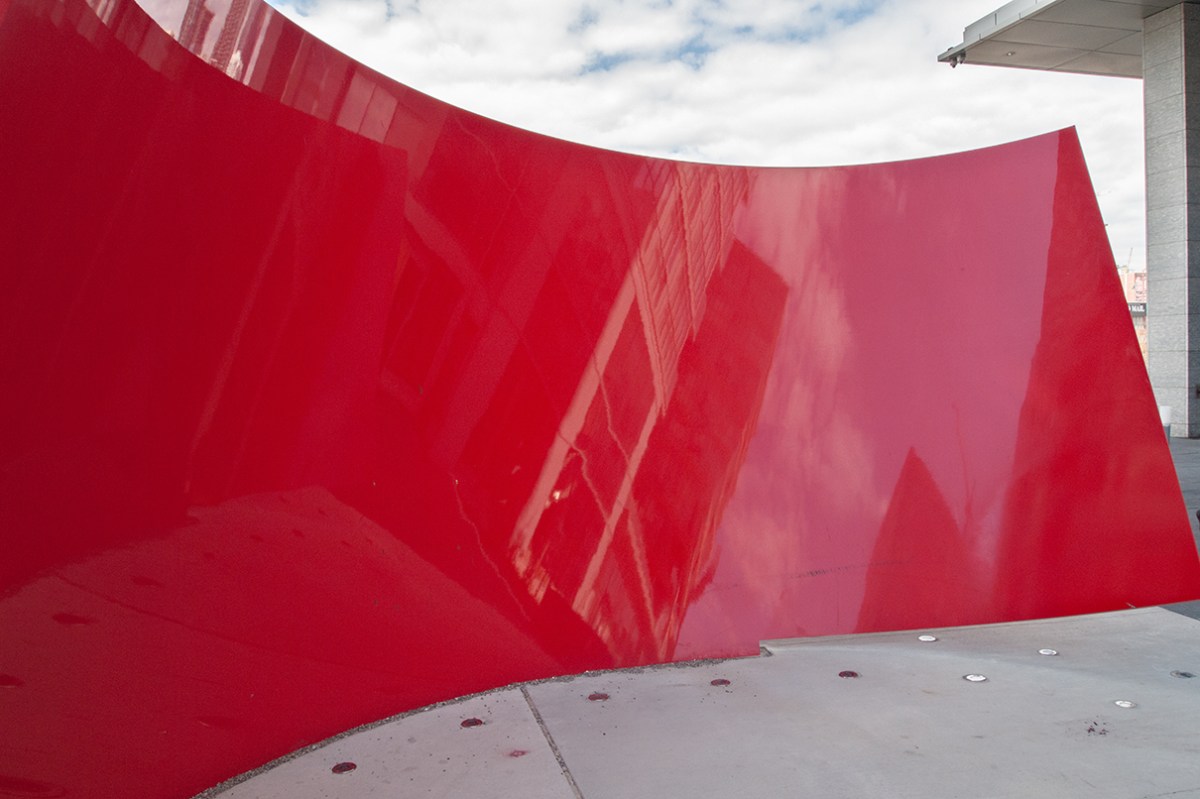 Approaching Red wide curve.