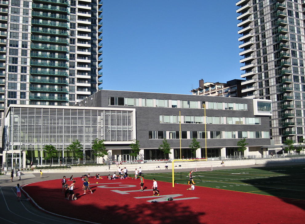 Athletic field at North Toronto Collegiate.