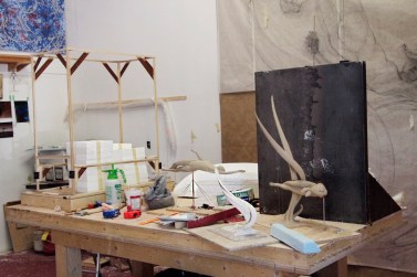 Small models and drawing.