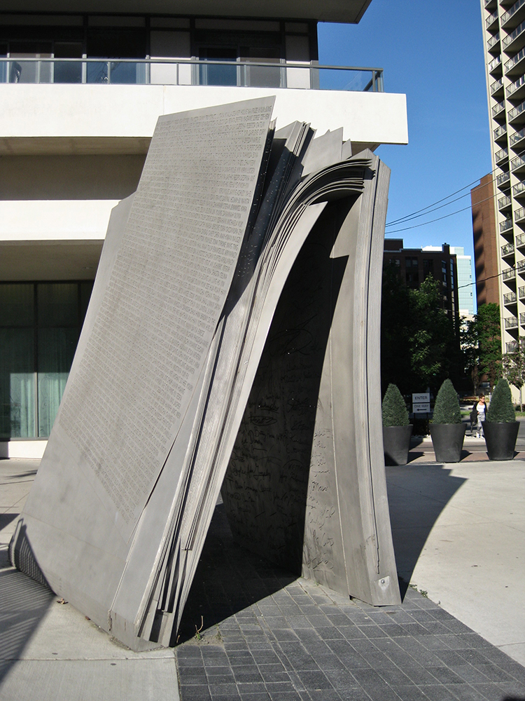 What's your name sculpture.