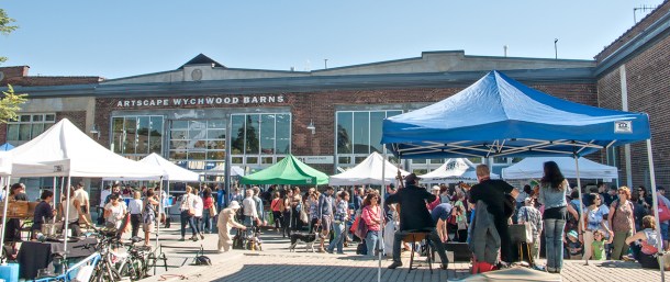 Band playing at market