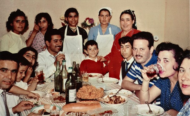 Family at table in Casablanca