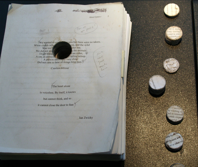 Manuscript with core samples.