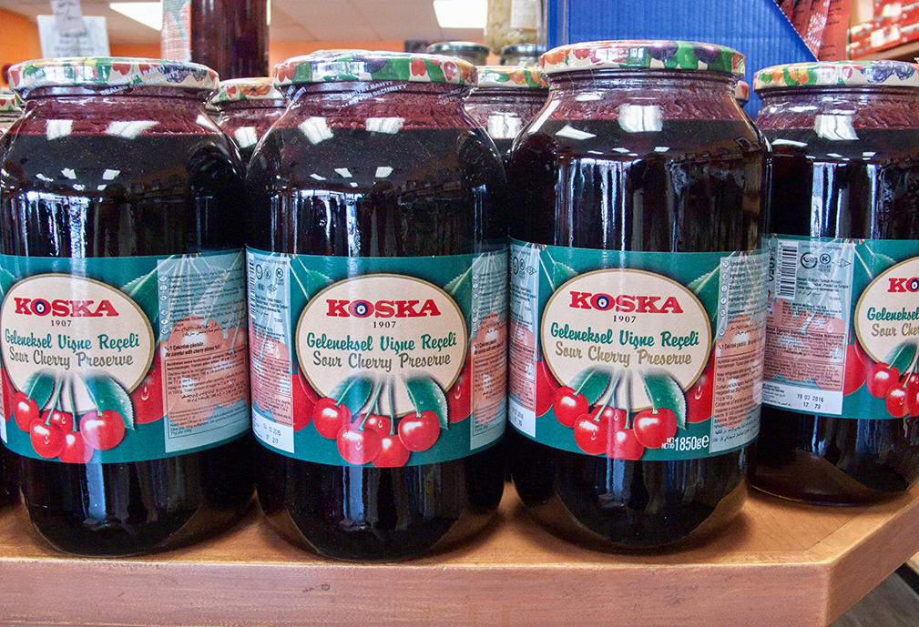 Sour cherry preserves.