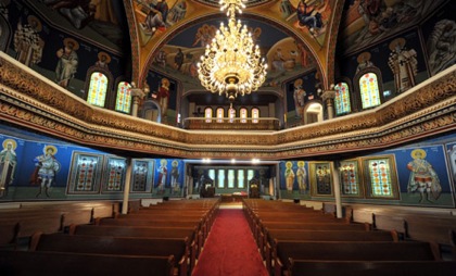 Interior of St. George's Orthodox Church.