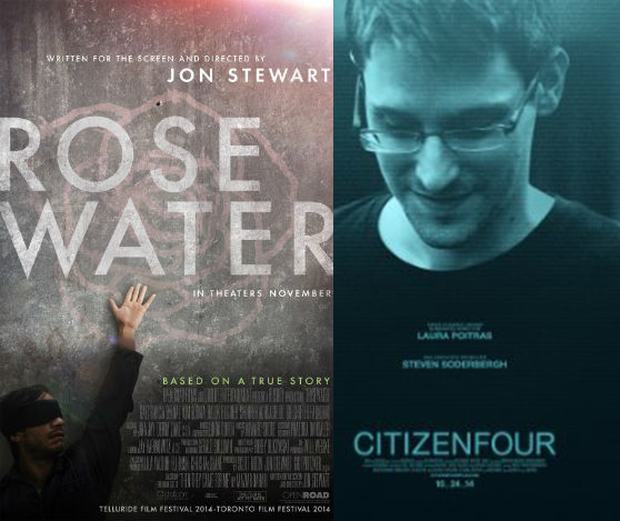 Rosewater and CitizenFour posters.