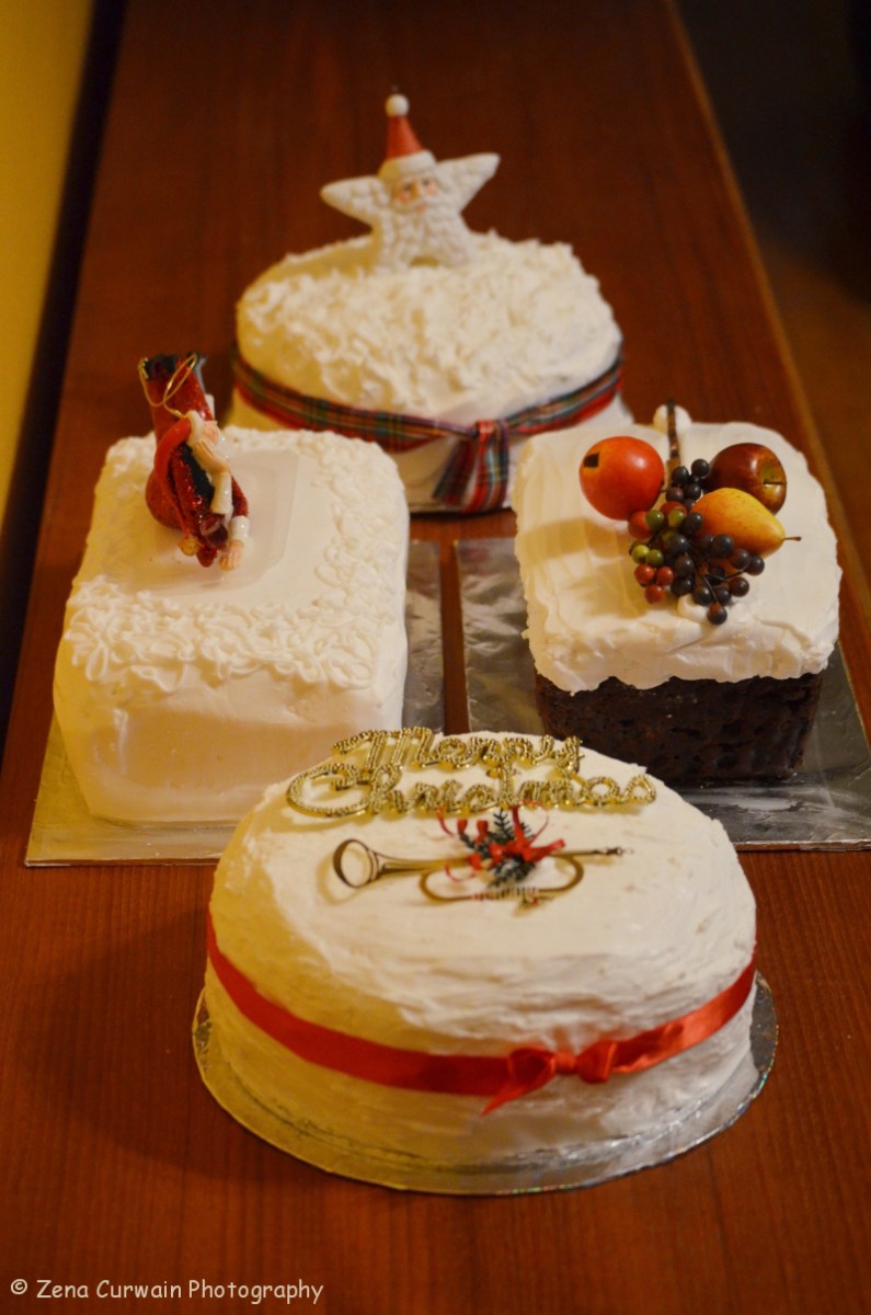 Christmas cakes.