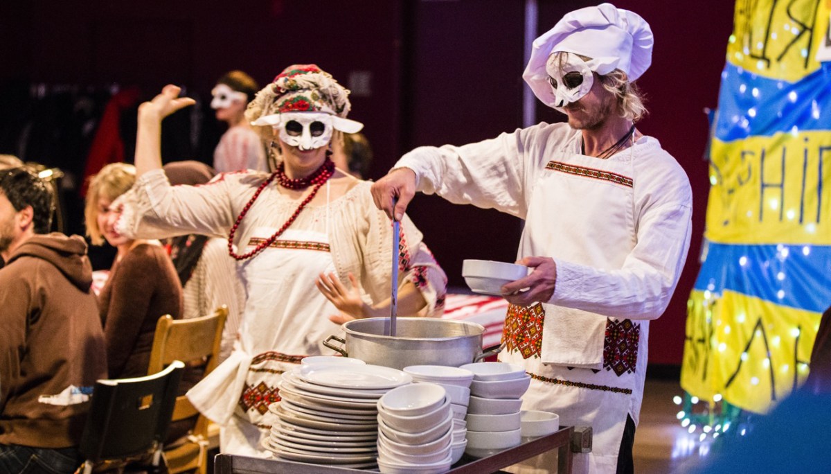 Counting Sheep production, serving soup.