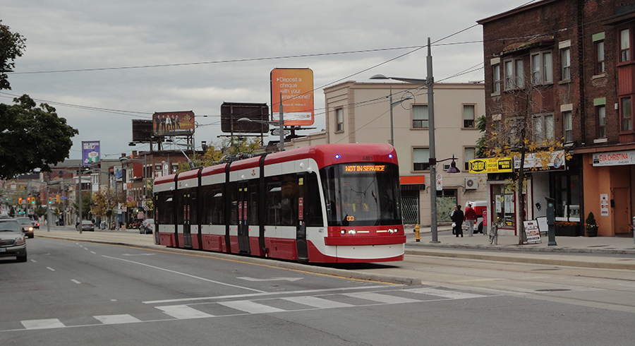 New streetcar on St. Clair.
