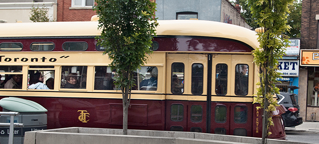 Old streetcar on St. Clair.