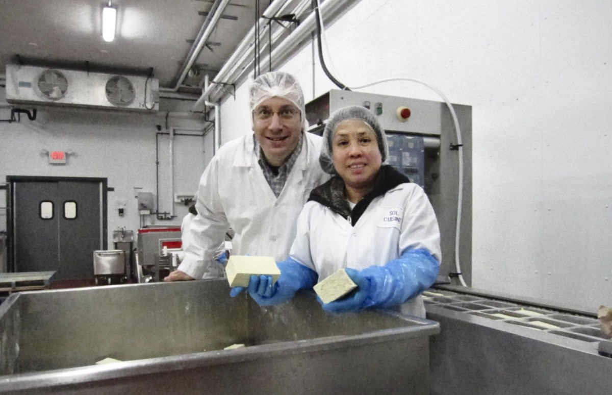 Tofu manufacture.
