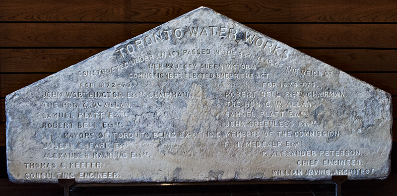 Original lintel, High Level Pumping Station.
