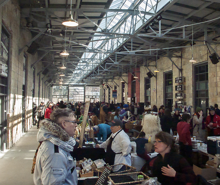 Inside Wychwood Barns.