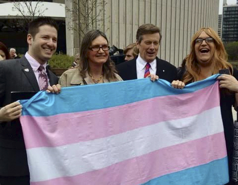 Trans people with the Mayor