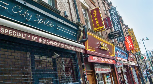 Brick Lane restaurants.